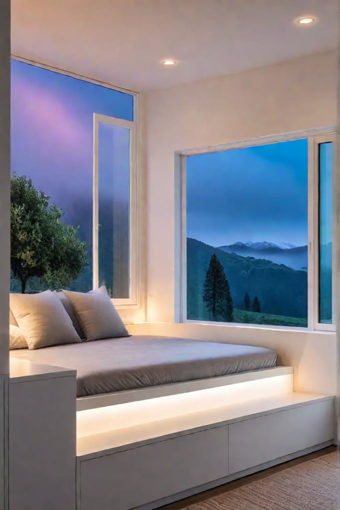 A reading nook transforms into a guest bed with a pullout trundle