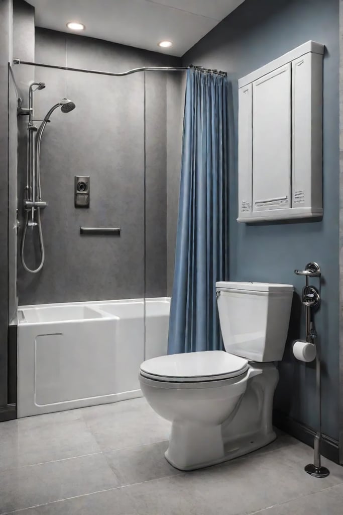 Accessible bathroom with safety features for all users