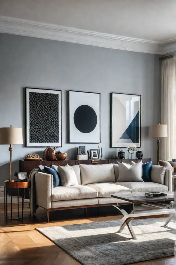 Balance of personal style and spaciousness in a small living area