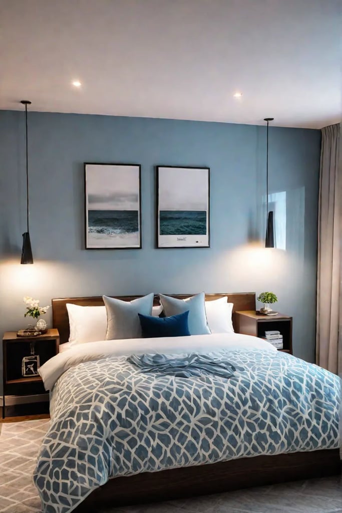 Bedroom sanctuary with personalized touches and soft textures