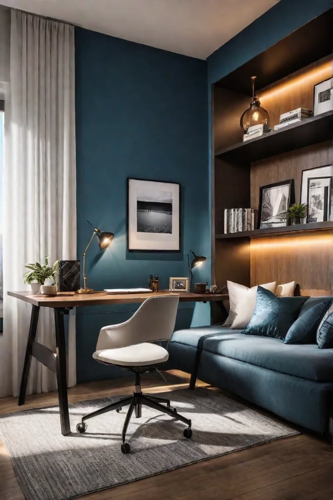 Bedroom with a dedicated home office area