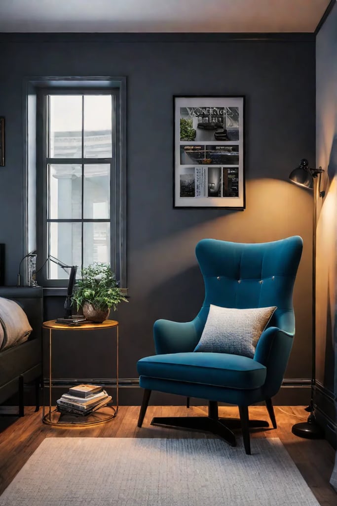 Bedroom with a techfree zone for digital detox and relaxation