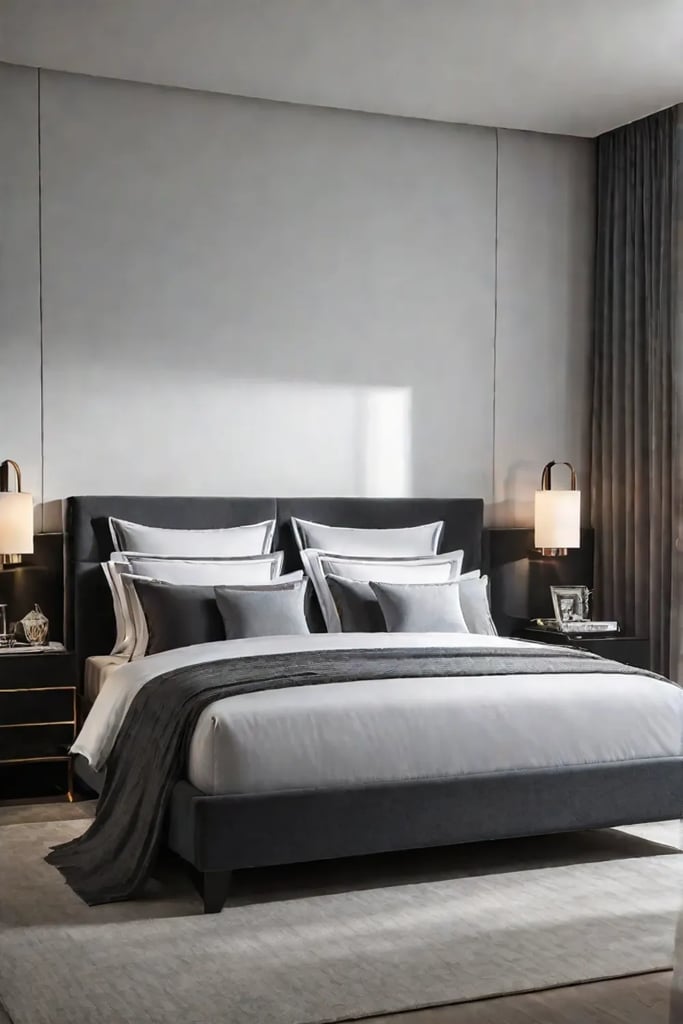 Bedroom with blackout curtains and white noise machine for sleep optimization