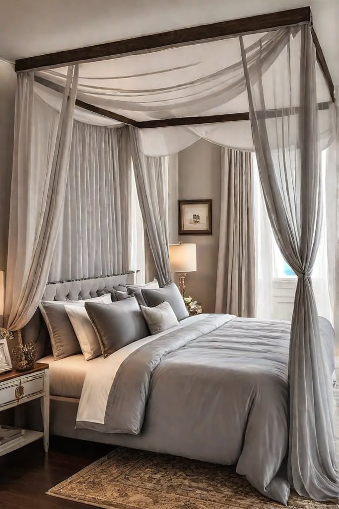 Bedroom with canopy bed