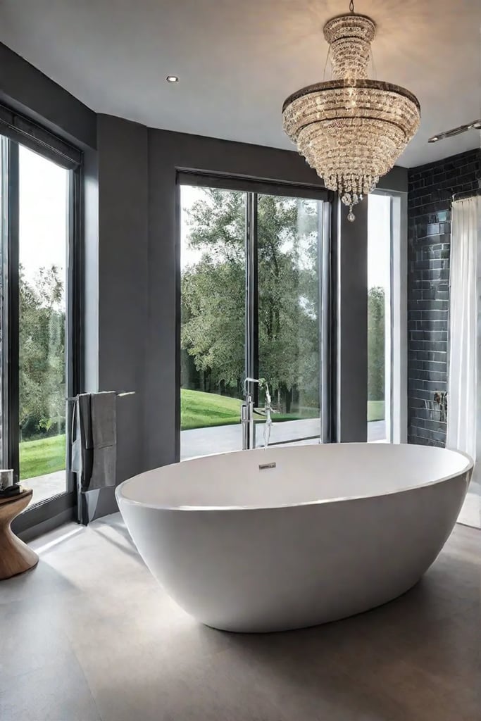 Bright and airy bathroom with safety in mind