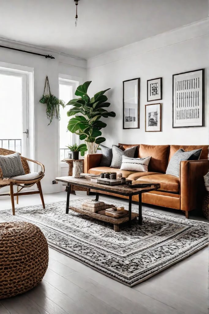 Bright and airy living room with budgetfriendly furniture