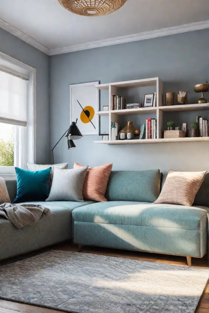 Childfriendly living space with toy storage