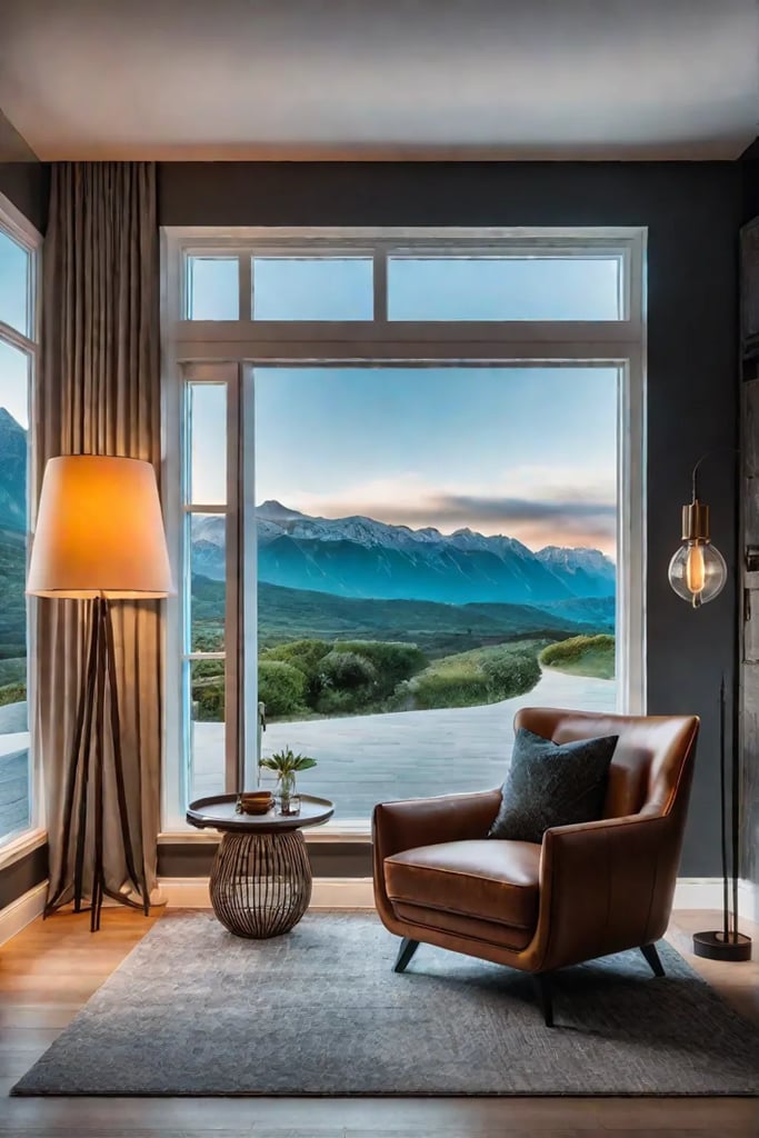 Clever organization in a living room reading nook