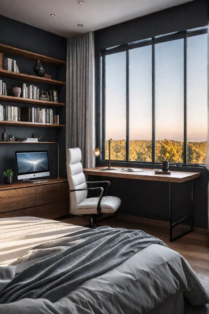 Cozy bedroom for a writer