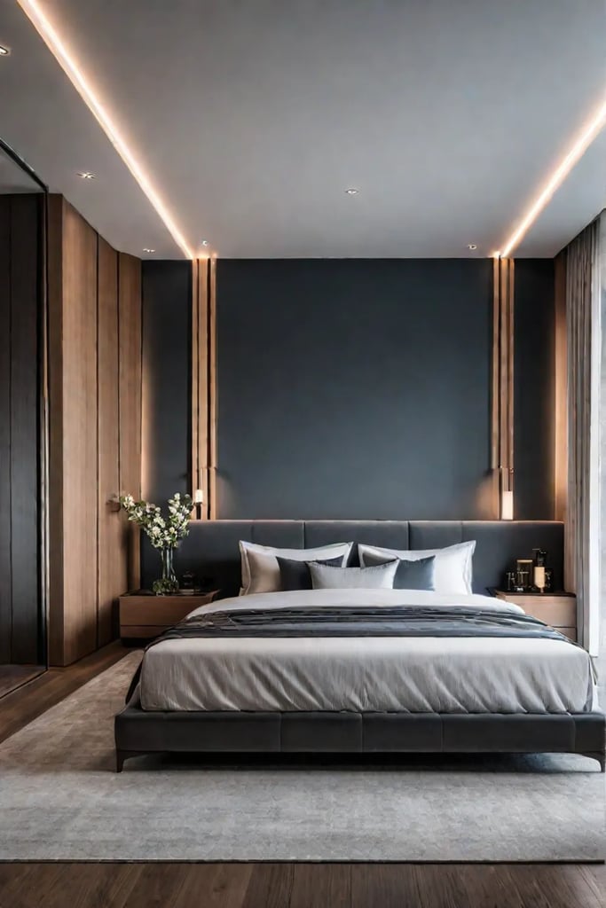 Cozy bedroom with modern decor