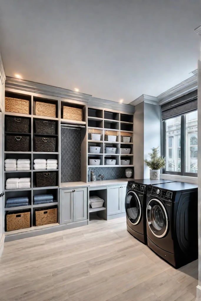 Craft room with organized storage