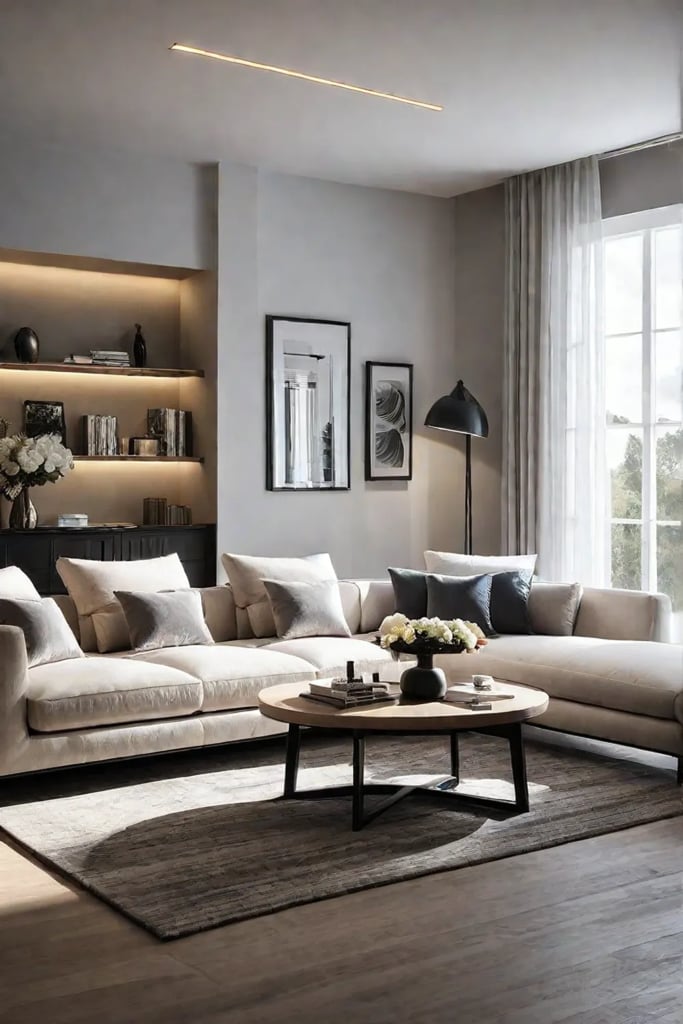 Energyefficient living room with natural lighting