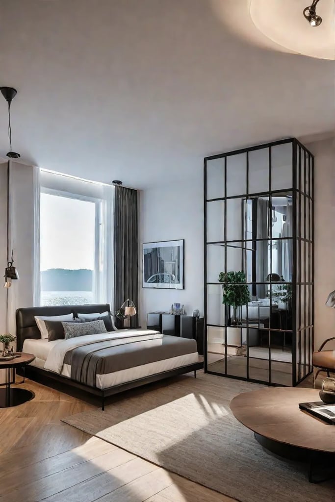 Flexible living room with adjustable lighting