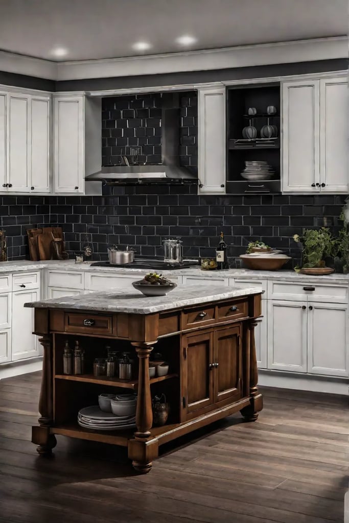 Furniturestyle cabinets with decorative elements