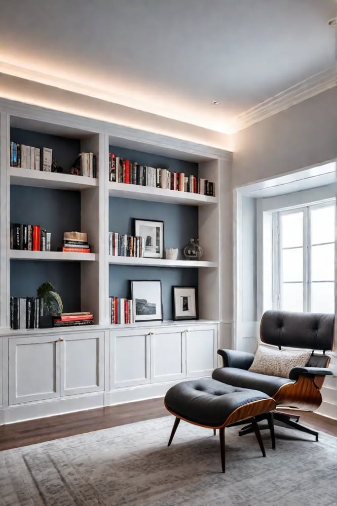 Intimate nook with armchair and side table for reading