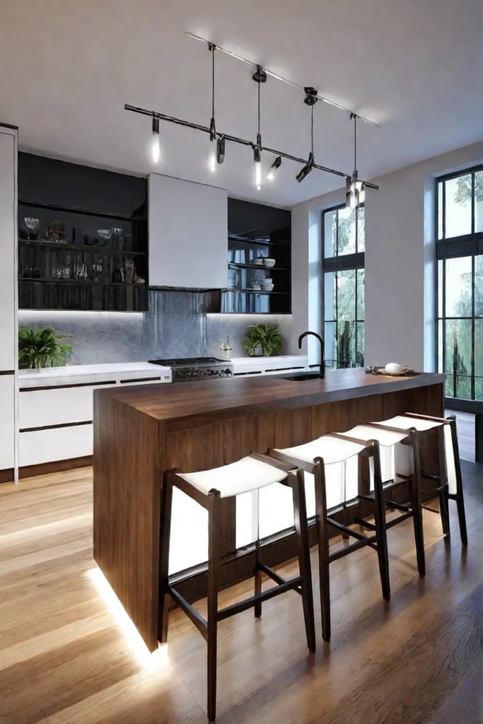 Kitchen with adjustable lighting for different activities 1