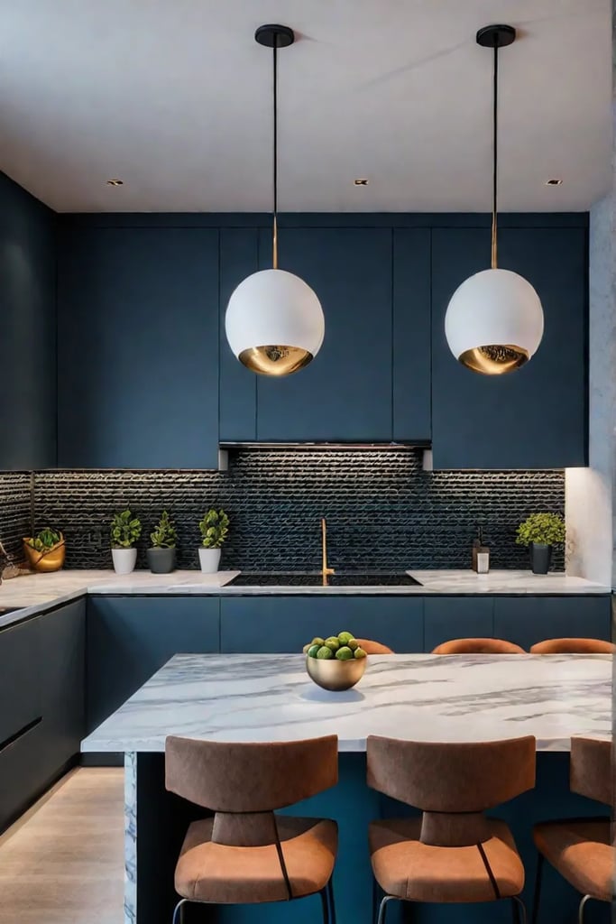 Kitchen with layered lighting for depth and dimension