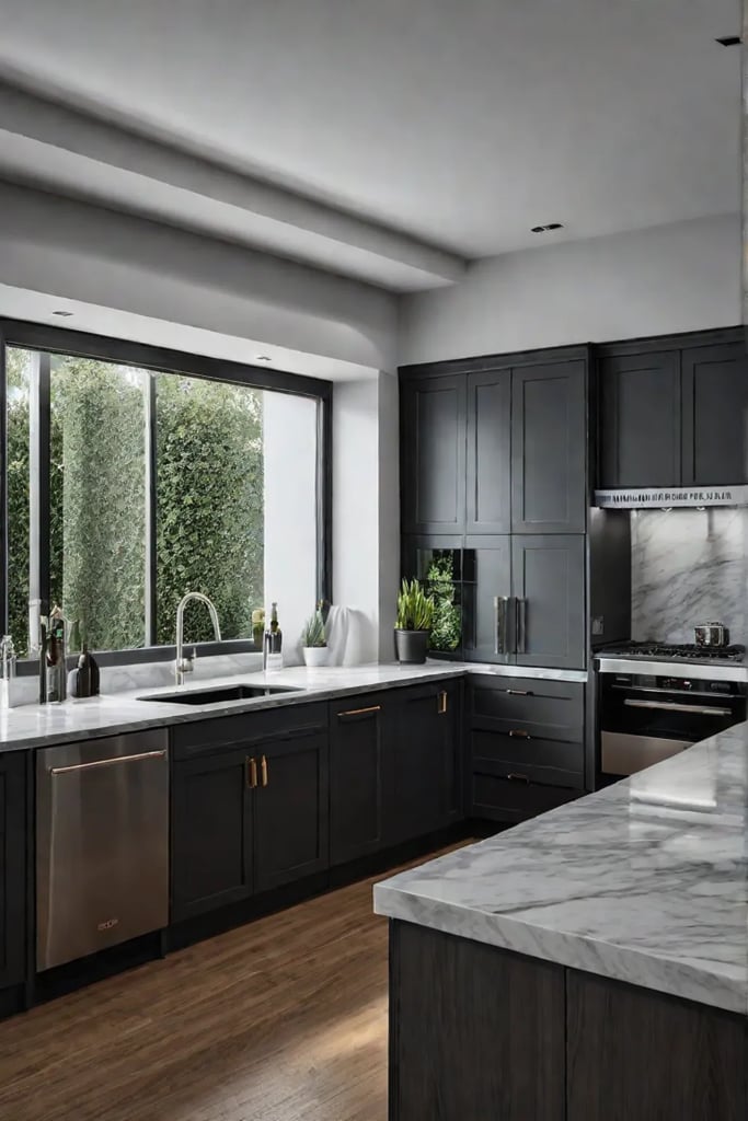 Kitchen with wellplanned lighting scheme