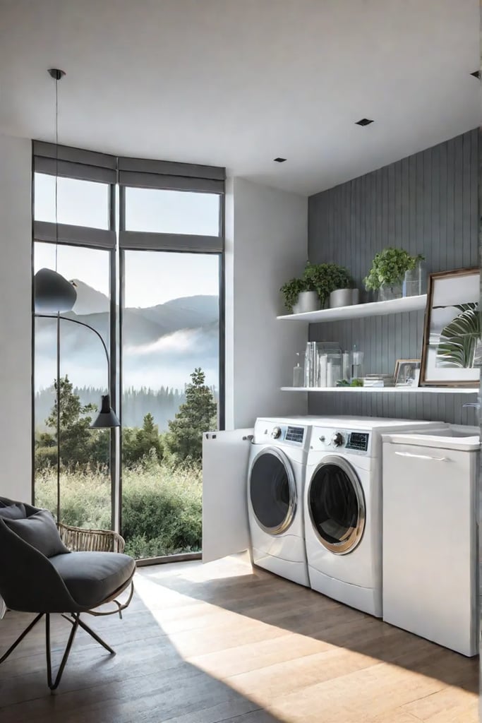 Laundry room with folding station