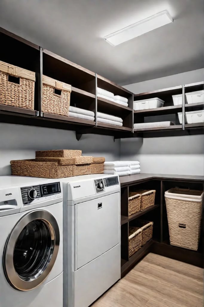 Laundry room pantry organization