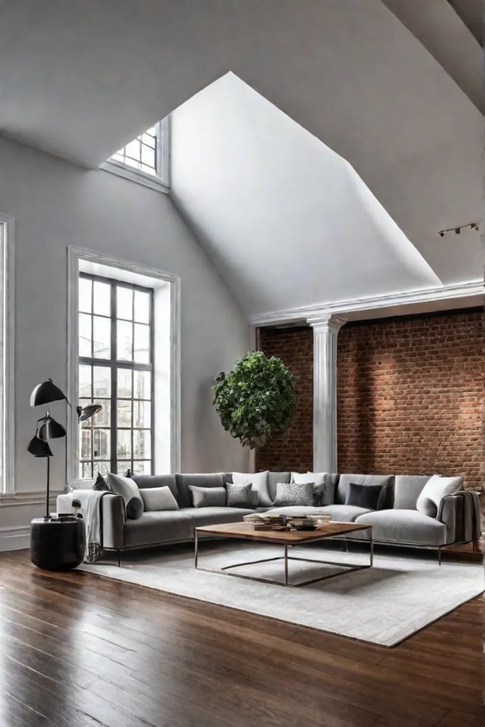 Living room with architectural elements