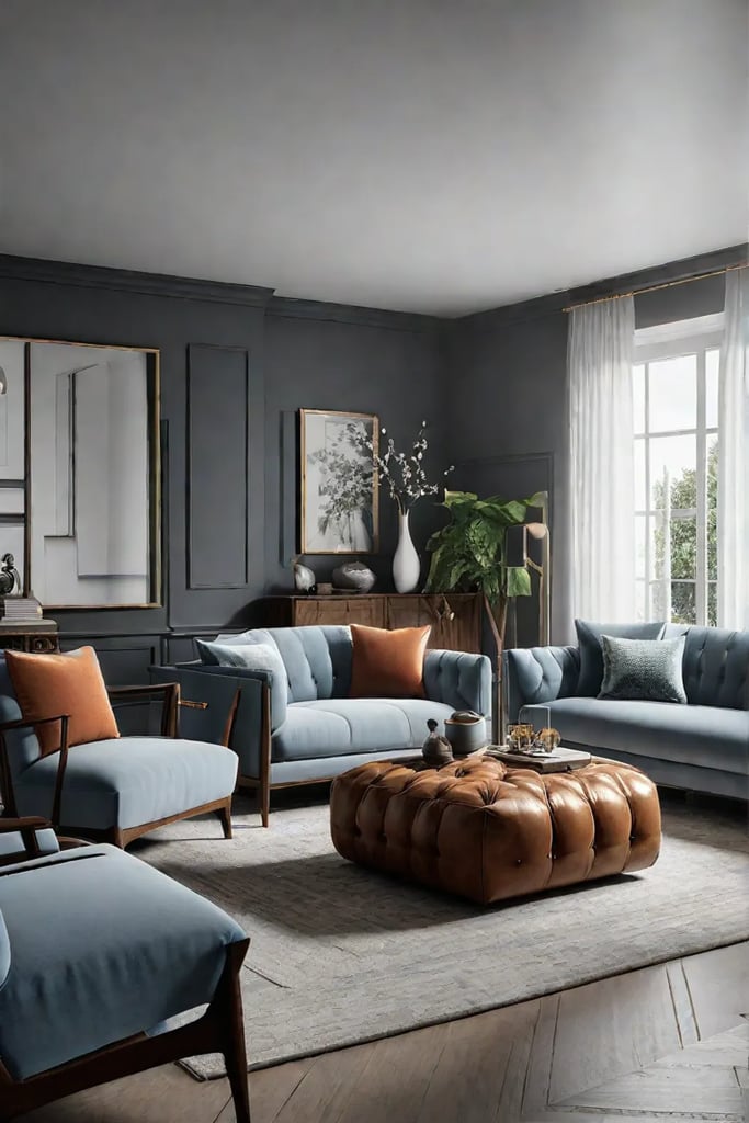 Living room with comfortable seating arrangements for relaxation and socializing