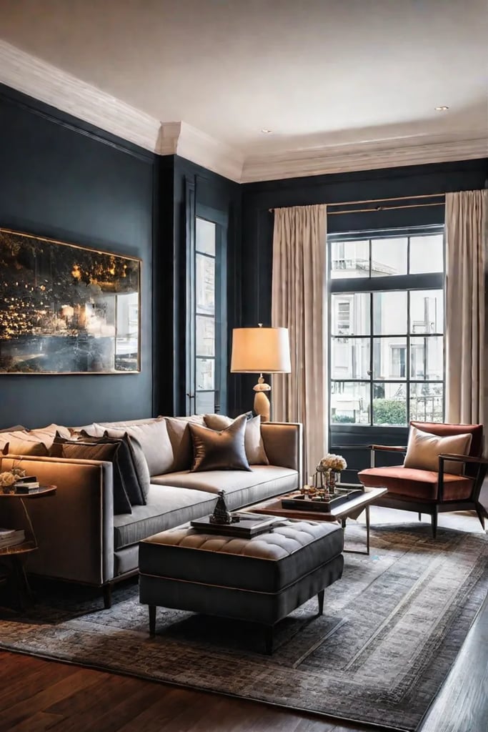 Living room with conversation area