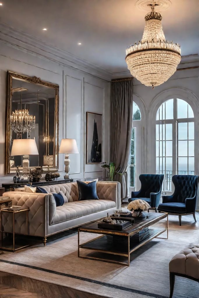 Living room with mix of modern and traditional styles