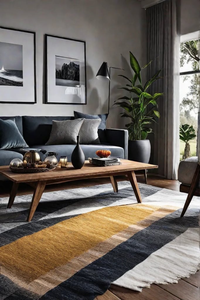 Living room with mixed textures