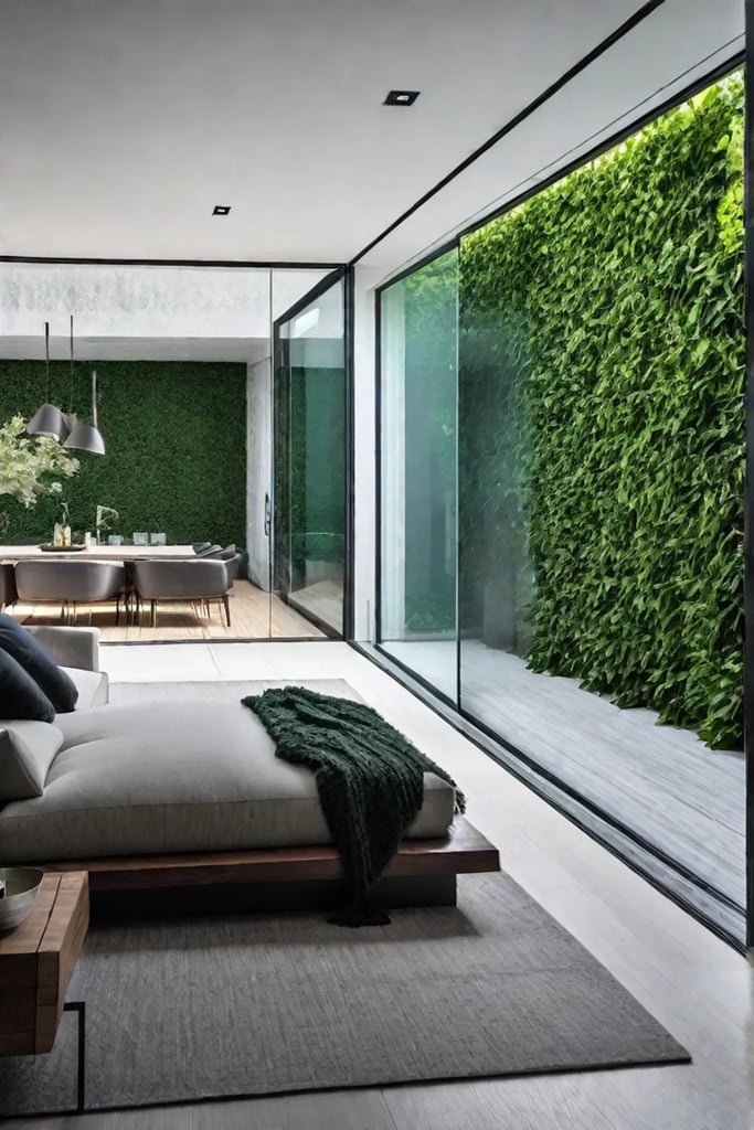 Living room with seamless connection to outdoor patio