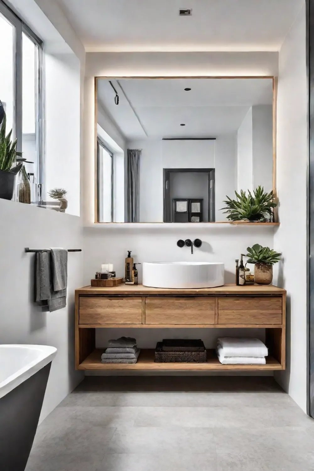 Minimalist and Scandinavianstyle small bathroom