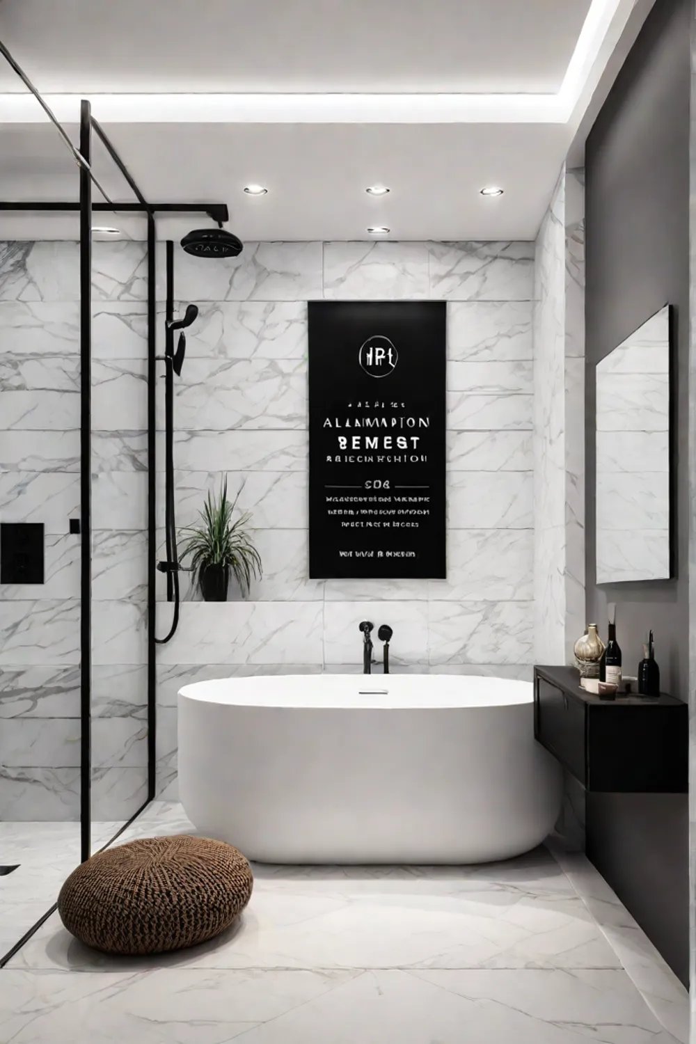 Minimalist bathroom for stress reduction