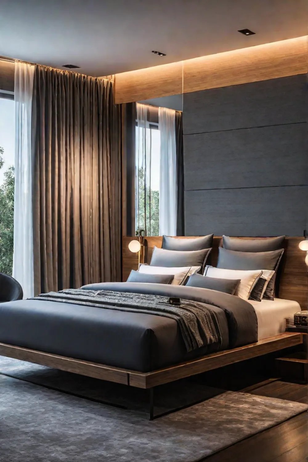 Modern bedroom designed for sleep