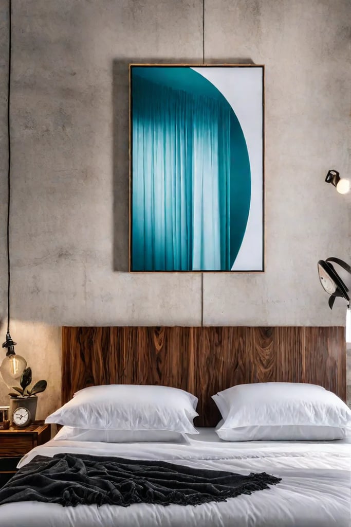 Modern bedroom with DIY and secondhand finds