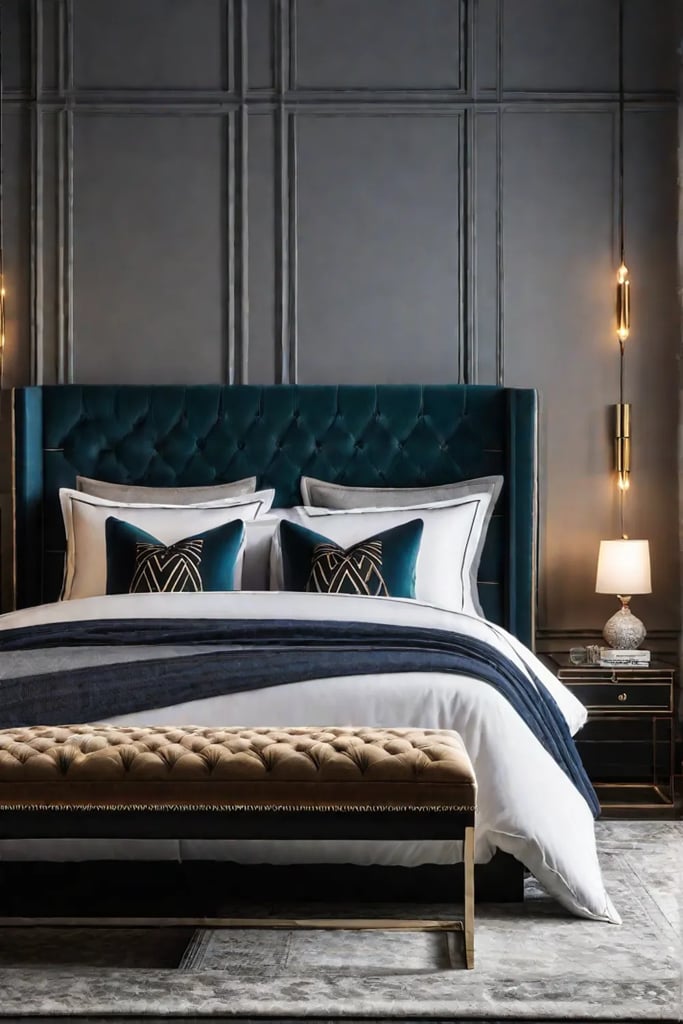 Modern bedroom with eclectic and stylish decor