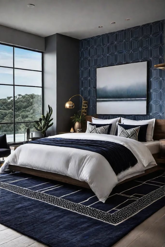 Modern bedroom with eclectic and vibrant style