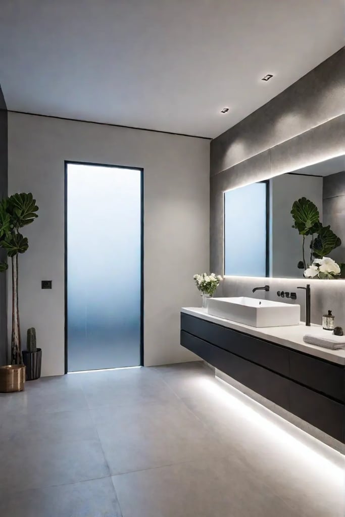 Modern minimalist bathroom