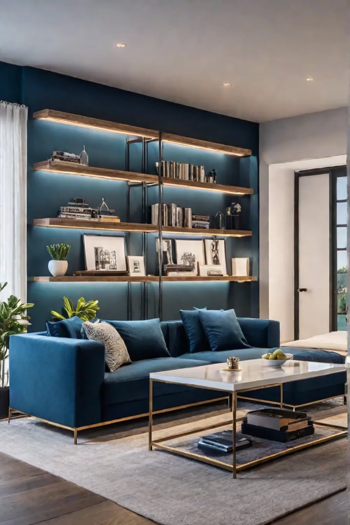 Multifunctional furniture in a small living room