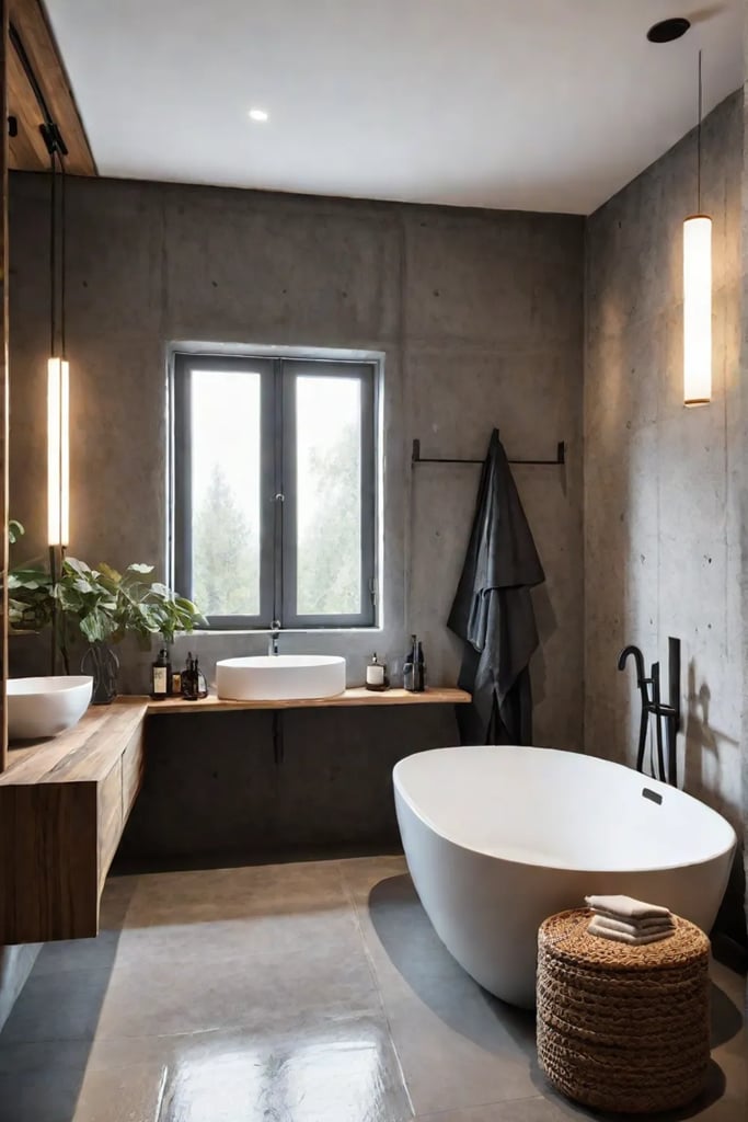 Natural materials bathroom