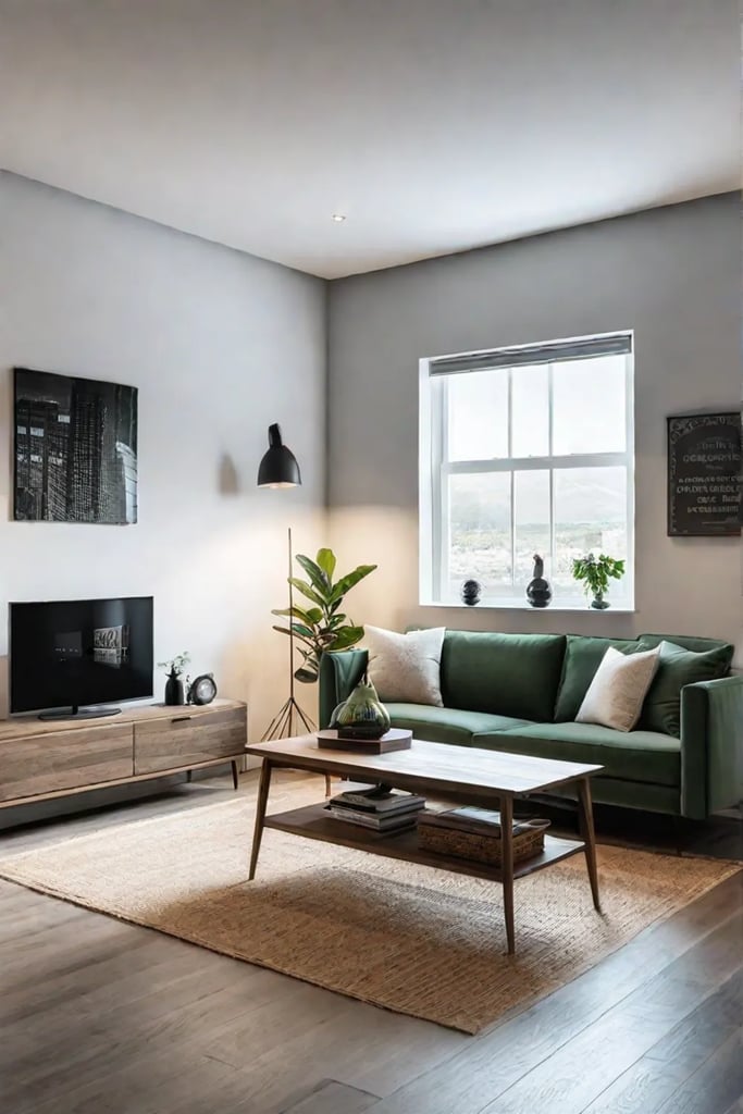 Open and airy living room with minimalist design