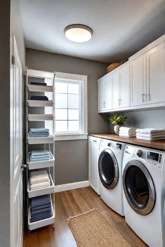Organized and efficient laundry room with ample storage