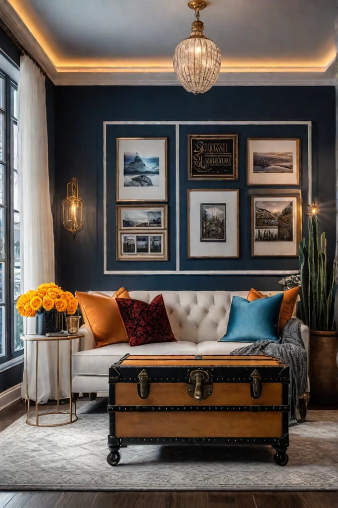 Personalized reading space with vibrant accents