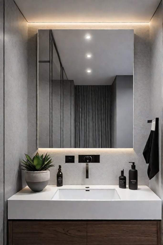 Recessed storage bathroom