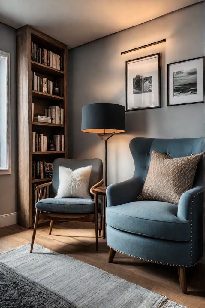 Rustic bedroom with reading nook