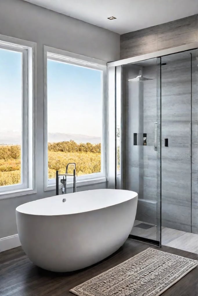 Small bathroom with DIY hanging organizers