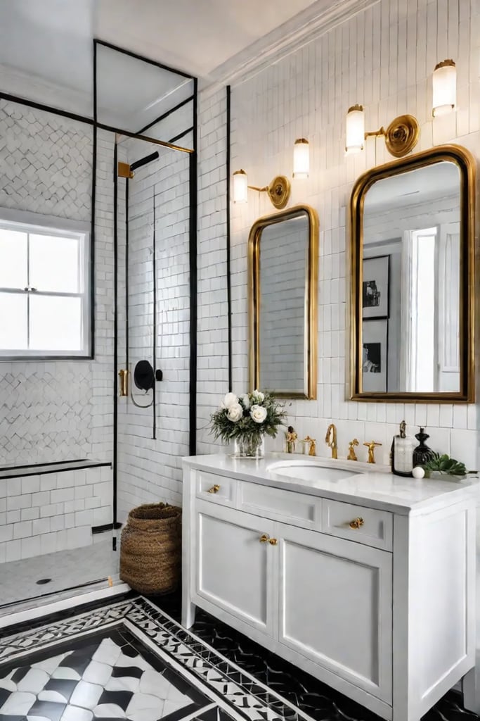 Small bathroom with a balance of functionality and aesthetics