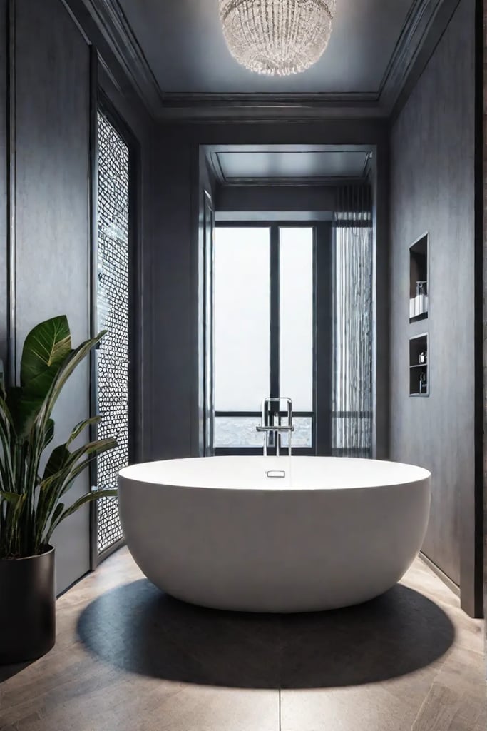 Small bathroom with technology