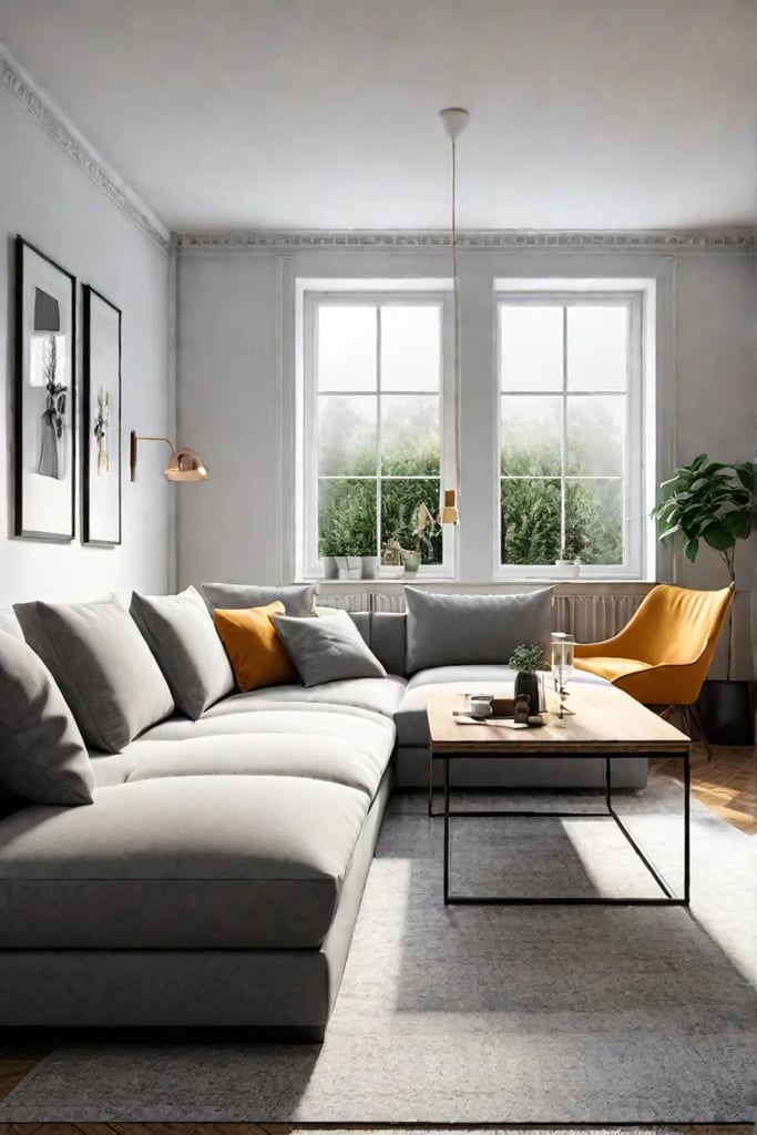 Studio apartment with a raised platform for the sleeping zone