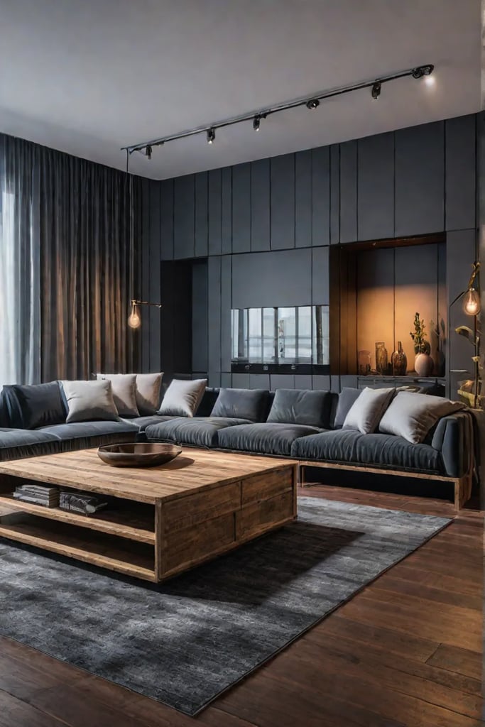 Sustainable living room with ecofriendly furniture