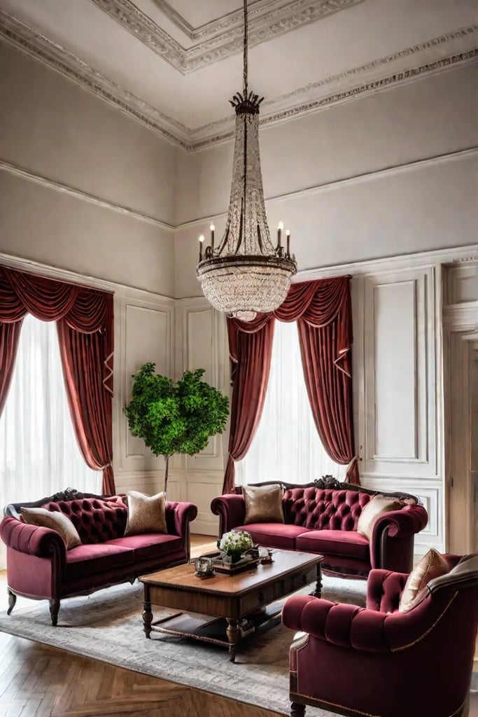 Traditional Apartment Living Room with Classic Furniture